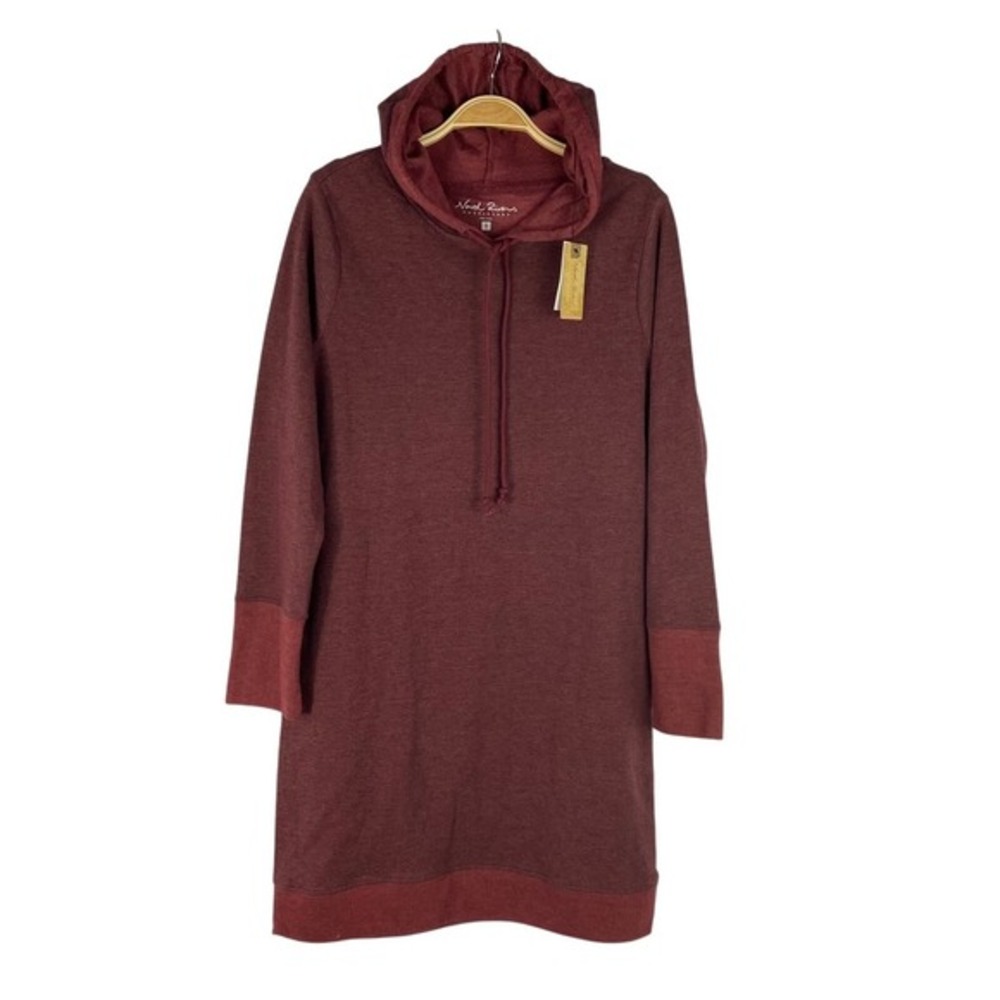 North River Outfitters Hoodie Dress Size S Cabernet Knit Comfort‎ Loungewear NWT